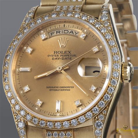 rolex dorado con diamantes|Rolex oro model.